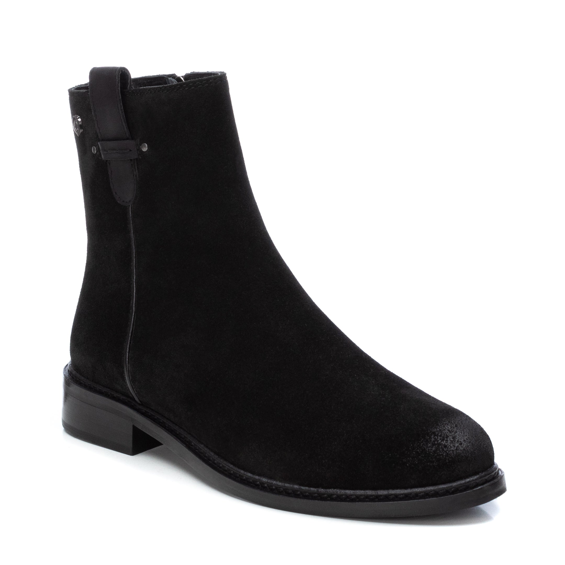 Carmela 16004803 Bottine Femme Noire Plate