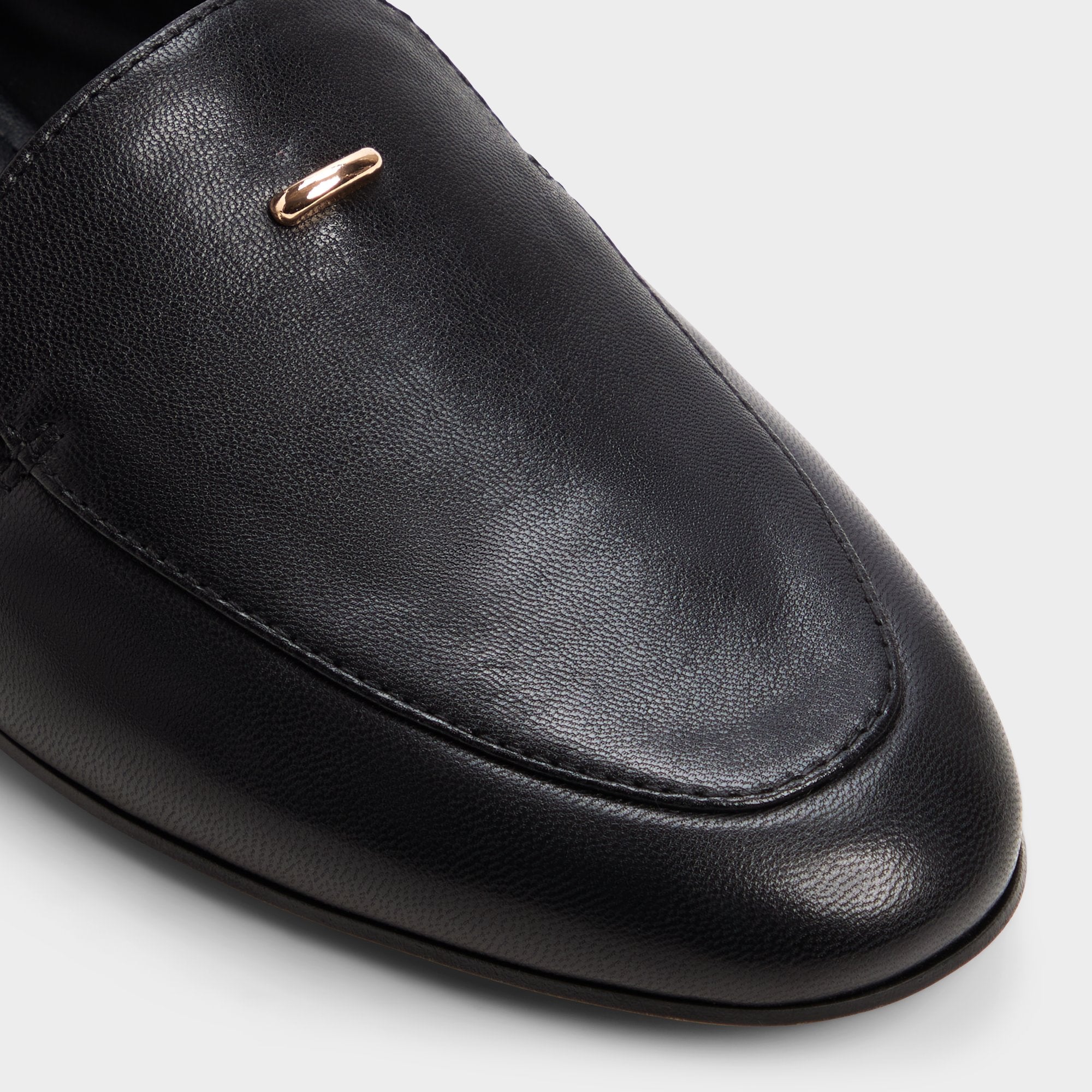 ALDO Daphia mocassins cuir noir ornement doré