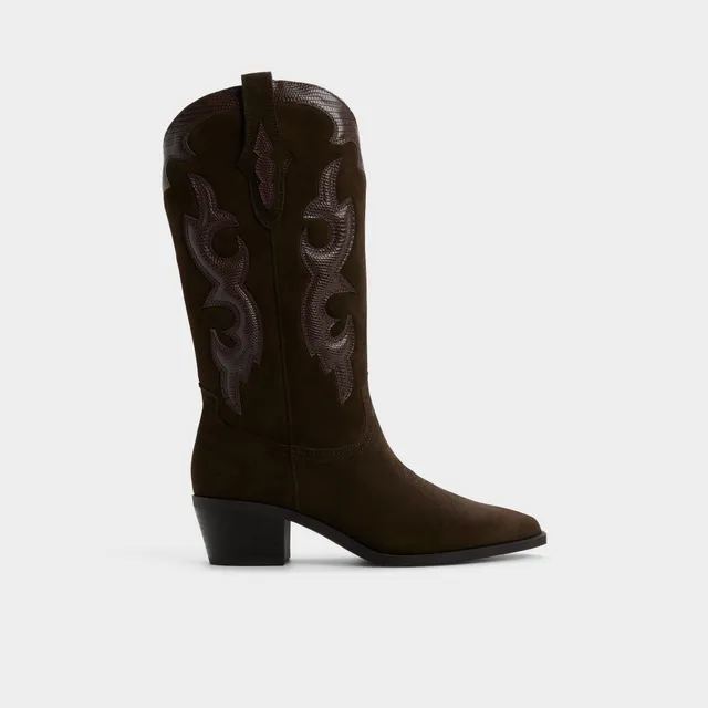 ALDO Ybe bottes western daim talon bloc