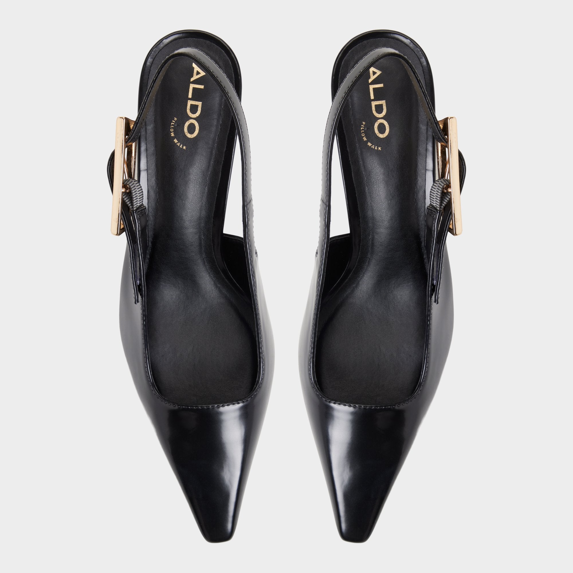 ALDO Nealie slingback cuir verni noir