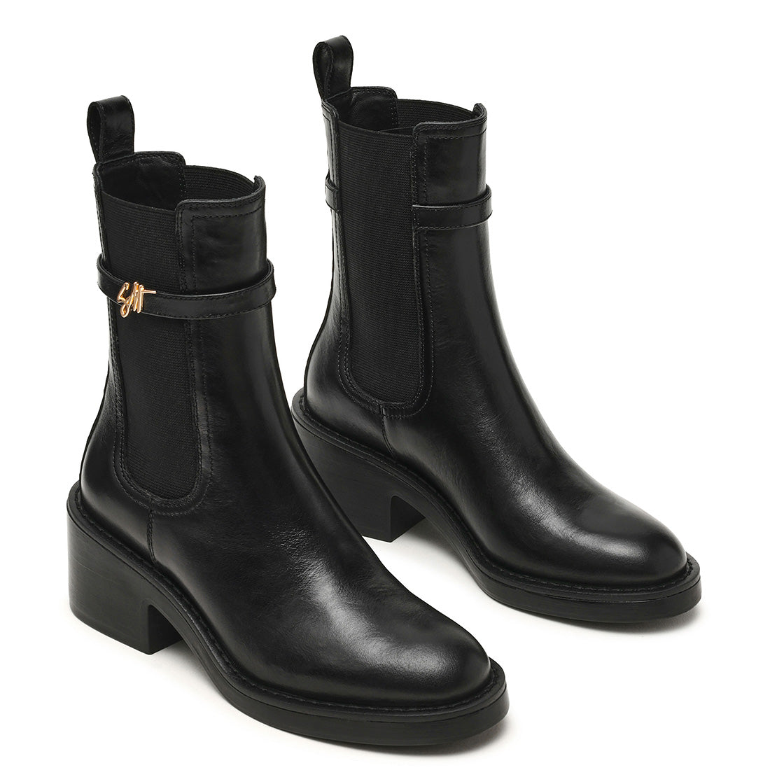 Steve Madden Charity-SM bottine cuir noir 5 cm