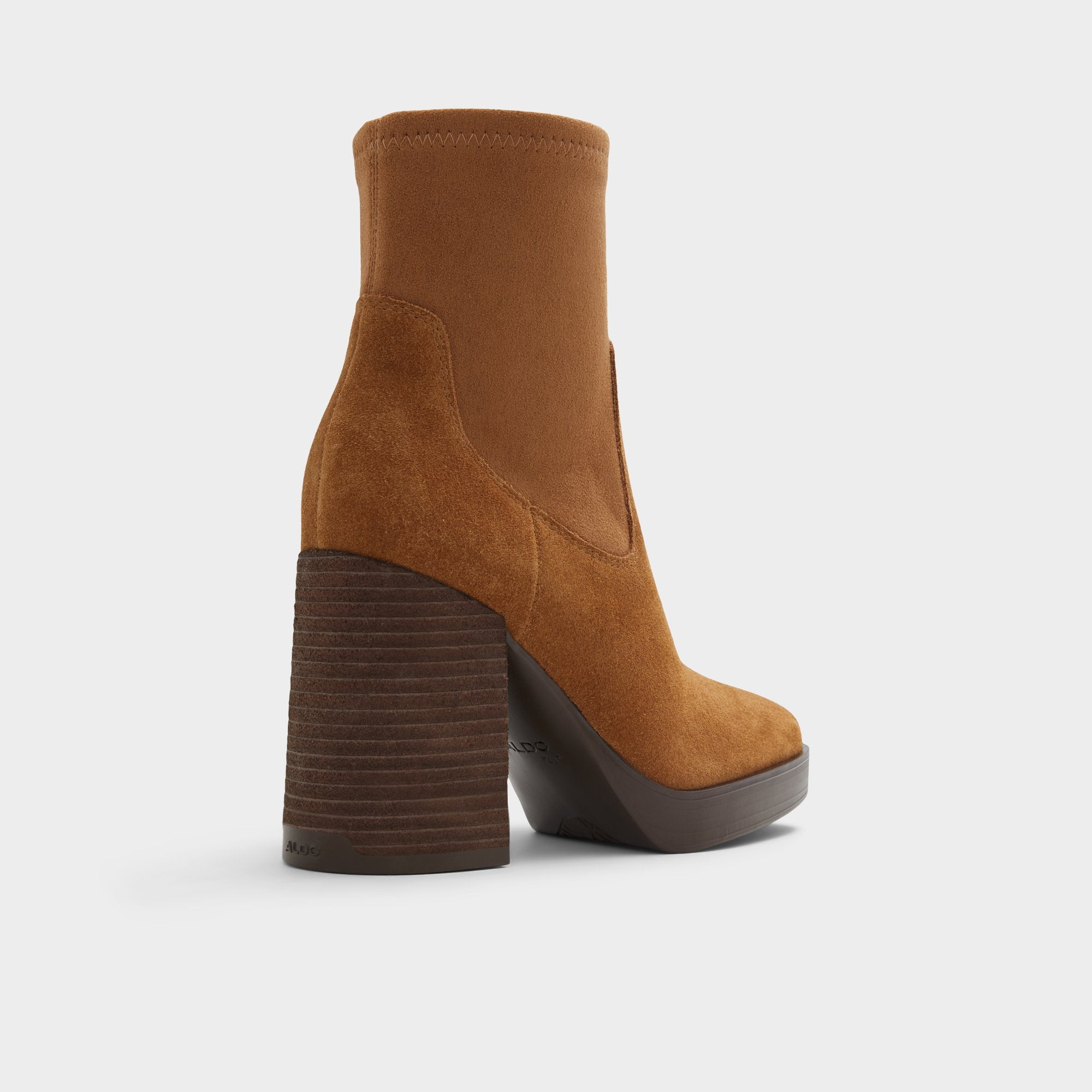 ALDO Voss bottines talon bloc marron