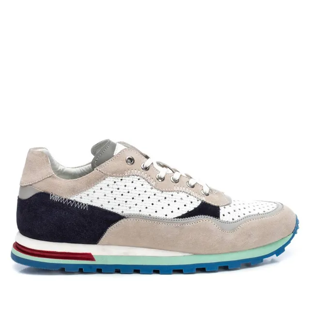 Carmela 16081702 basket homme blanc cuir plat