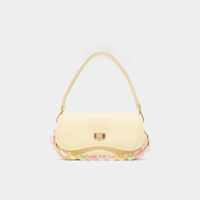 ALDO Clappertinaa sac bandoulière jaune chaîne
