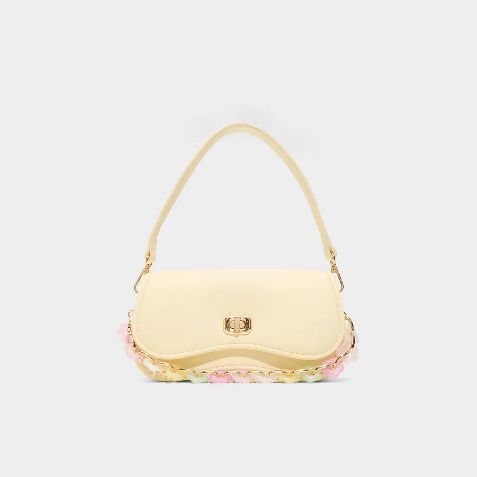 ALDO Clappertinaa sac bandoulière jaune chaîne