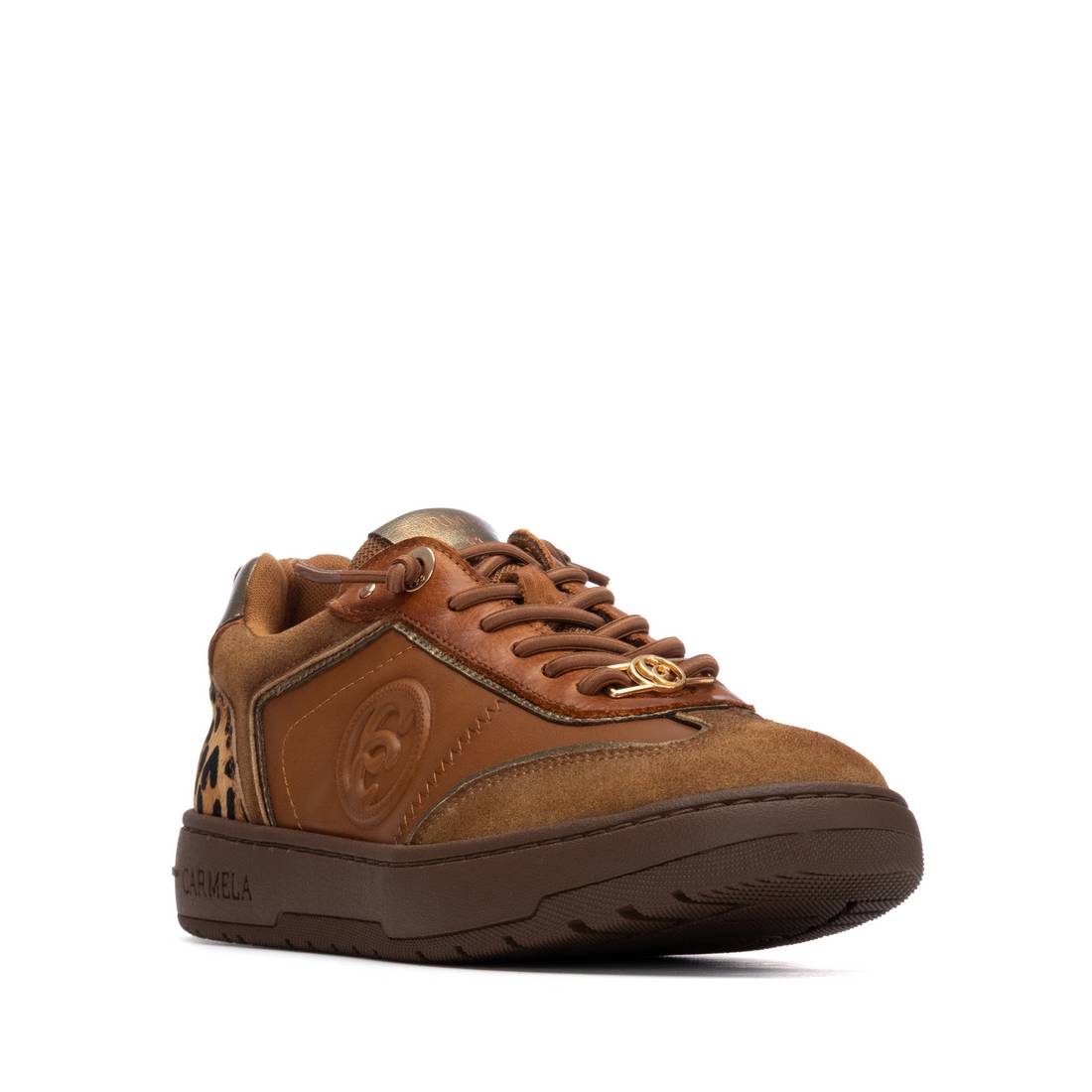 Carmela 16250403 baskets femme camel daim
