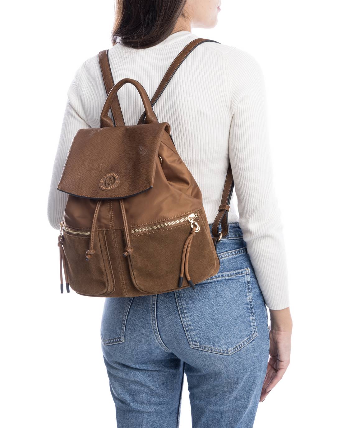 Carmela 18611502 sac à dos marron cordon textile