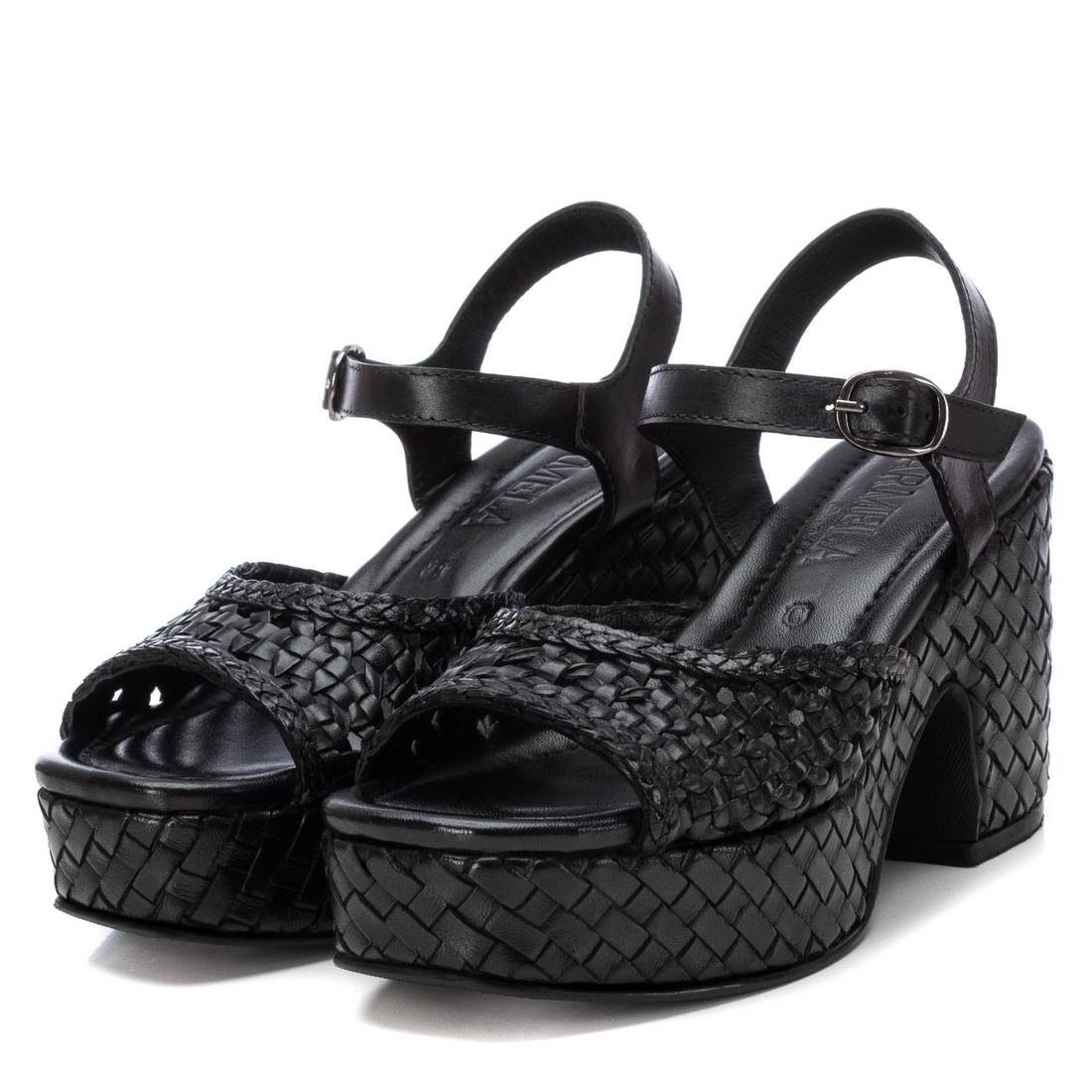 Carmela 16163702 sandales cuir noir talon 10 cm