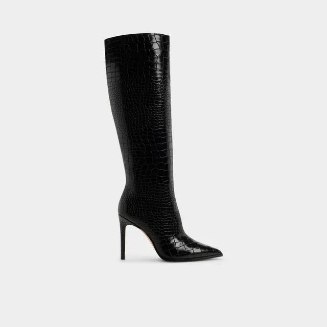 ALDO Alabrenda botte haute noire talon confort