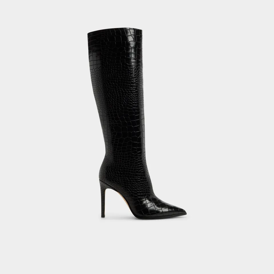ALDO Alabrenda botte haute noire talon confort