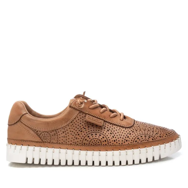Carmela 16232704 chaussures lacées camel cuir ajouré