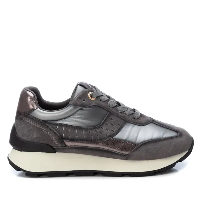 Carmela 16116601 baskets femme grises cuir lacets