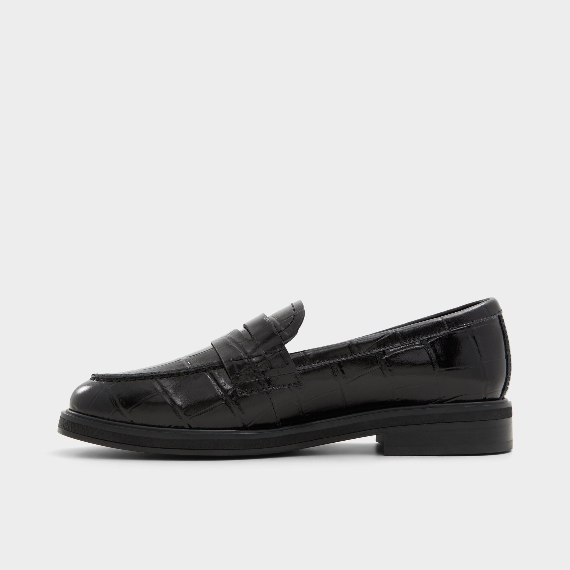 ALDO Lededanten mocassins talon bloc croco