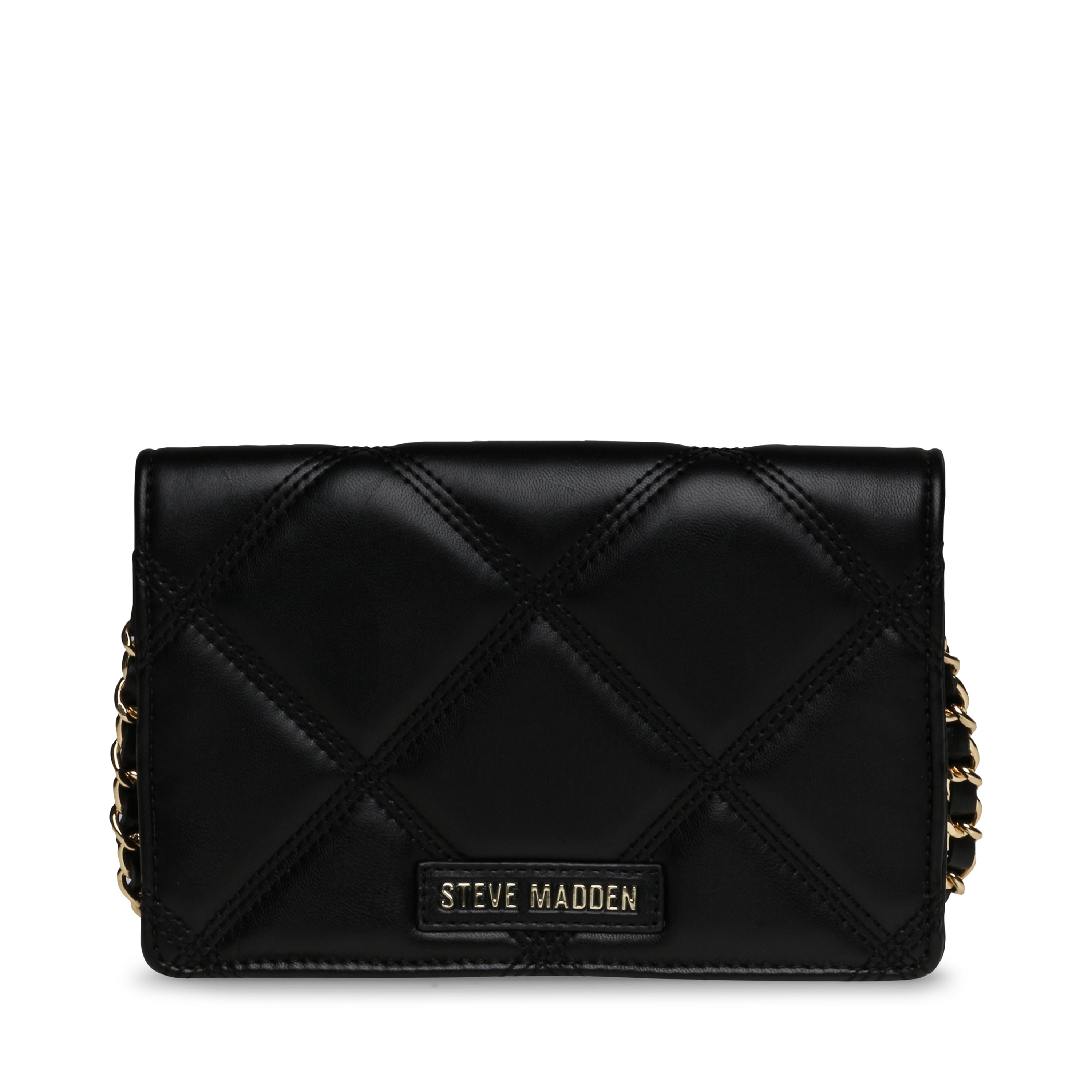 Steve Madden Bendue sac noir doré 19 cm zip