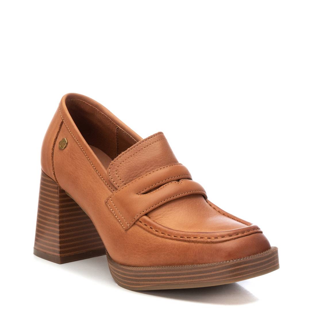 Carmela 16121801 mocassin femme marron cuir talon 8 cm