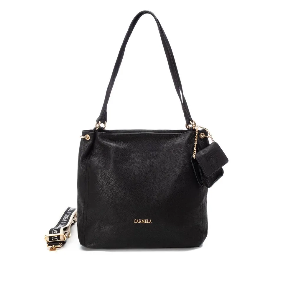 Carmela 18609301 sac shopper noir cuir 30 cm