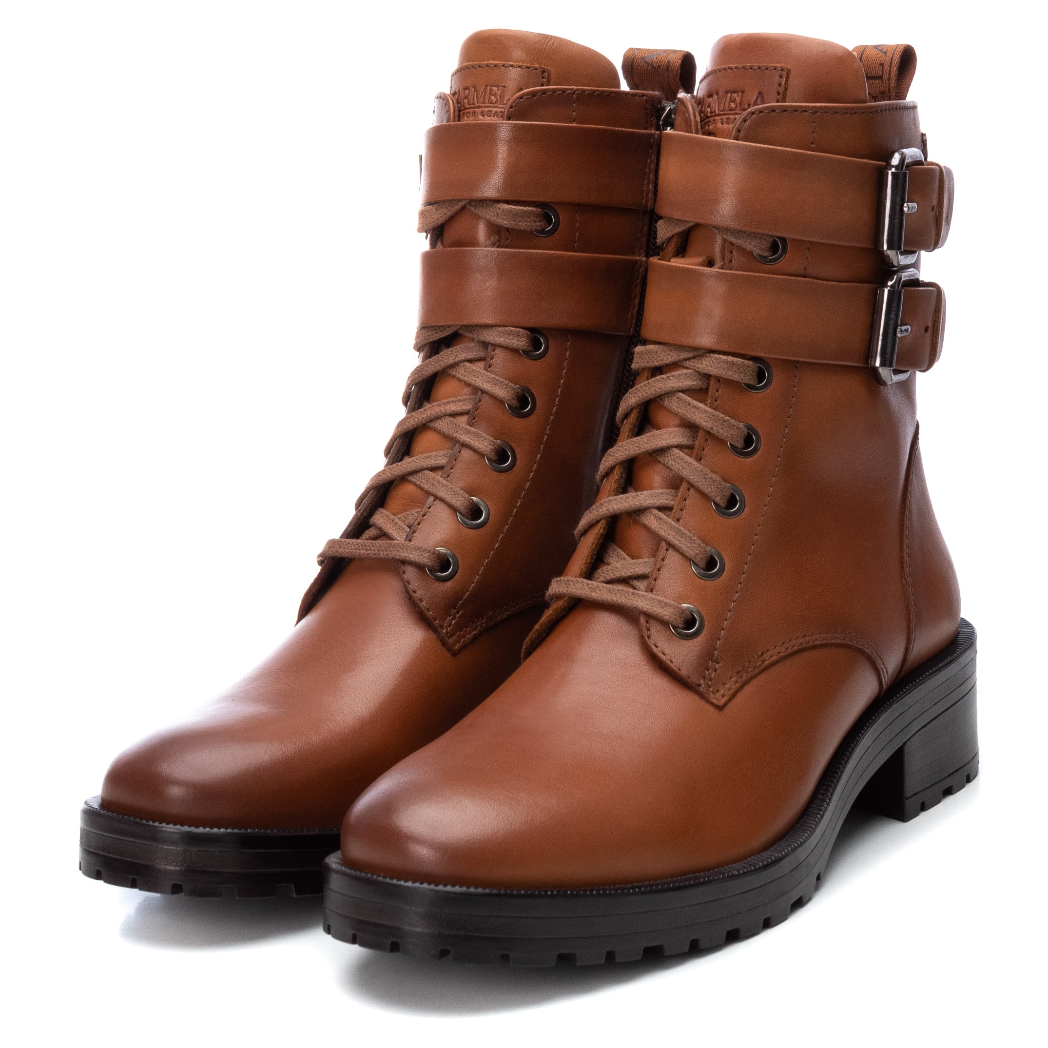 Carmela 16003902 bottine militaire marron cuir