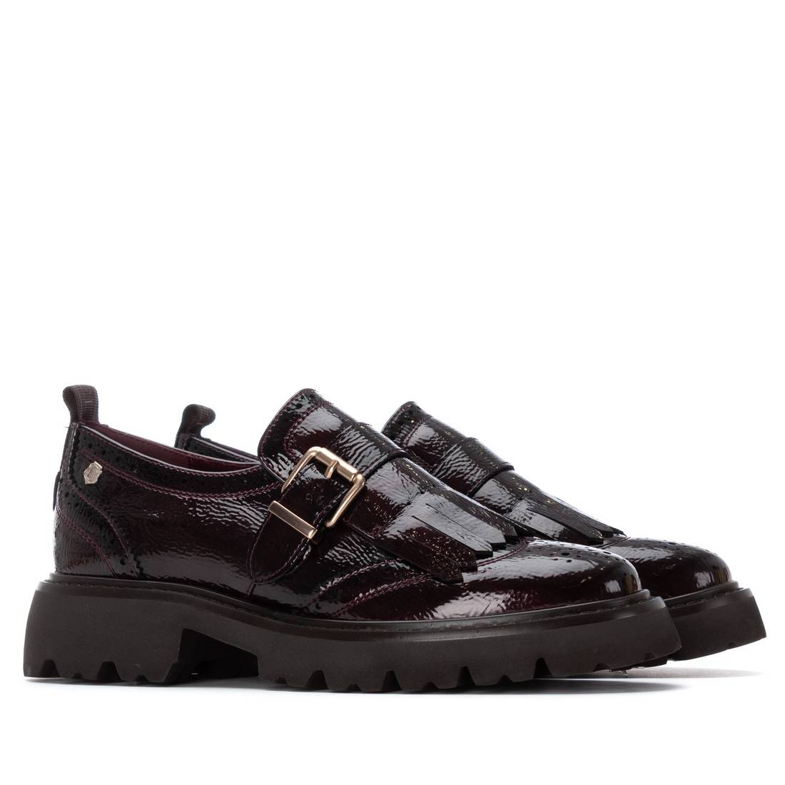 Carmela 16259401 mocassin femme bordeaux verni talon