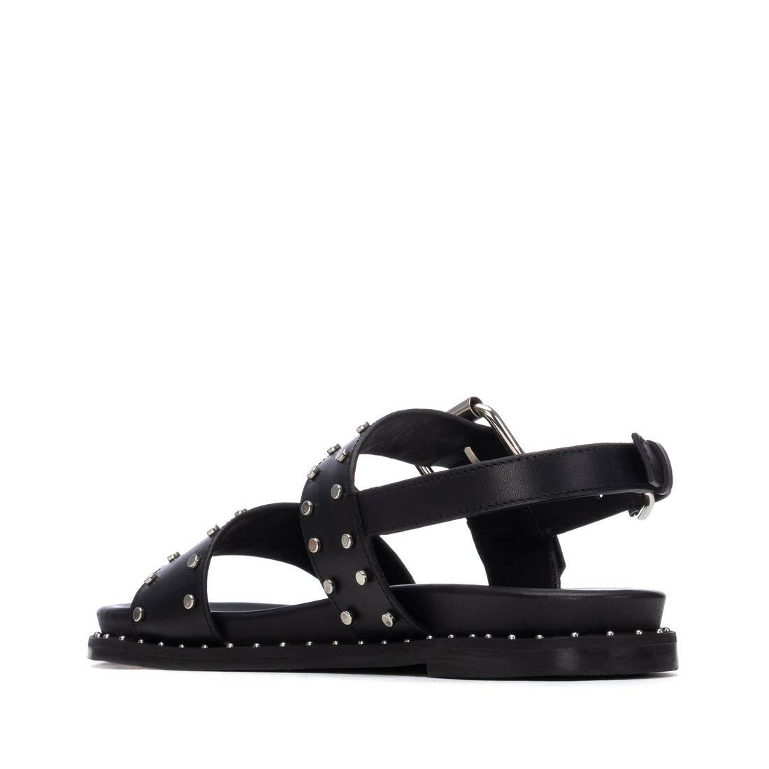 Carmela 16319701 sandales plates femme cuir noir