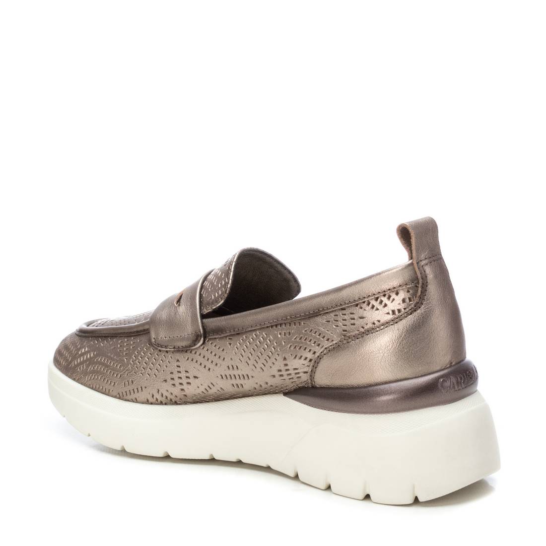 Carmela 16142805 mocassin gris cuir plat