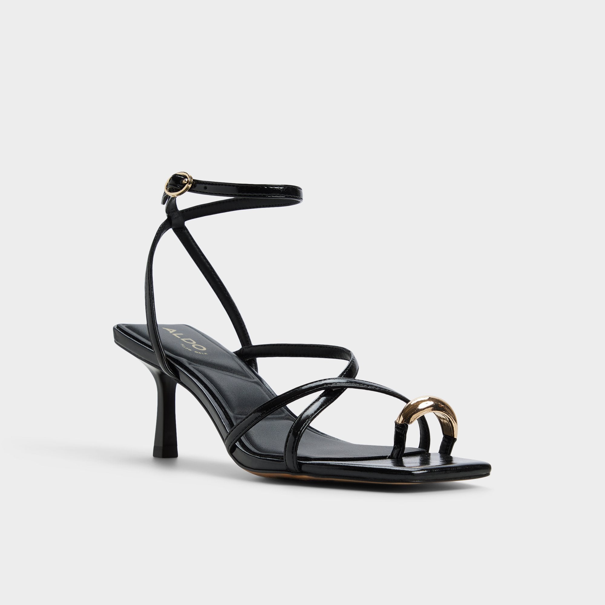 Aldo Elodiah sandales talons noires bride soirée