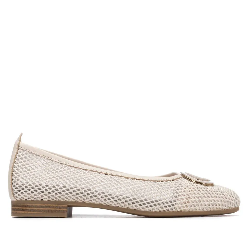 Carmela 16326304 ballerine blanche textile talon bas