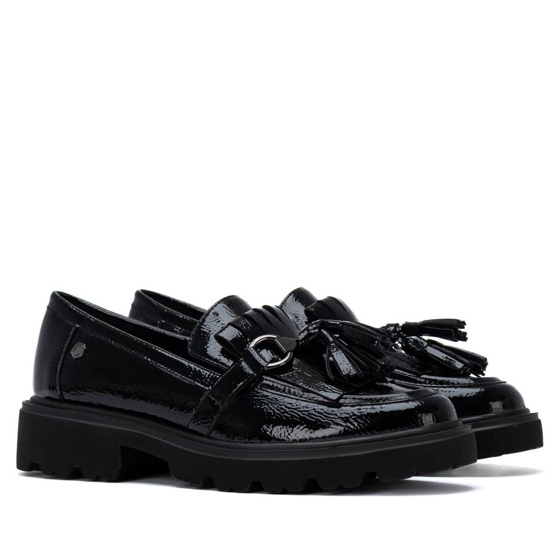 Carmela 16437901 mocassins vernis noir femme