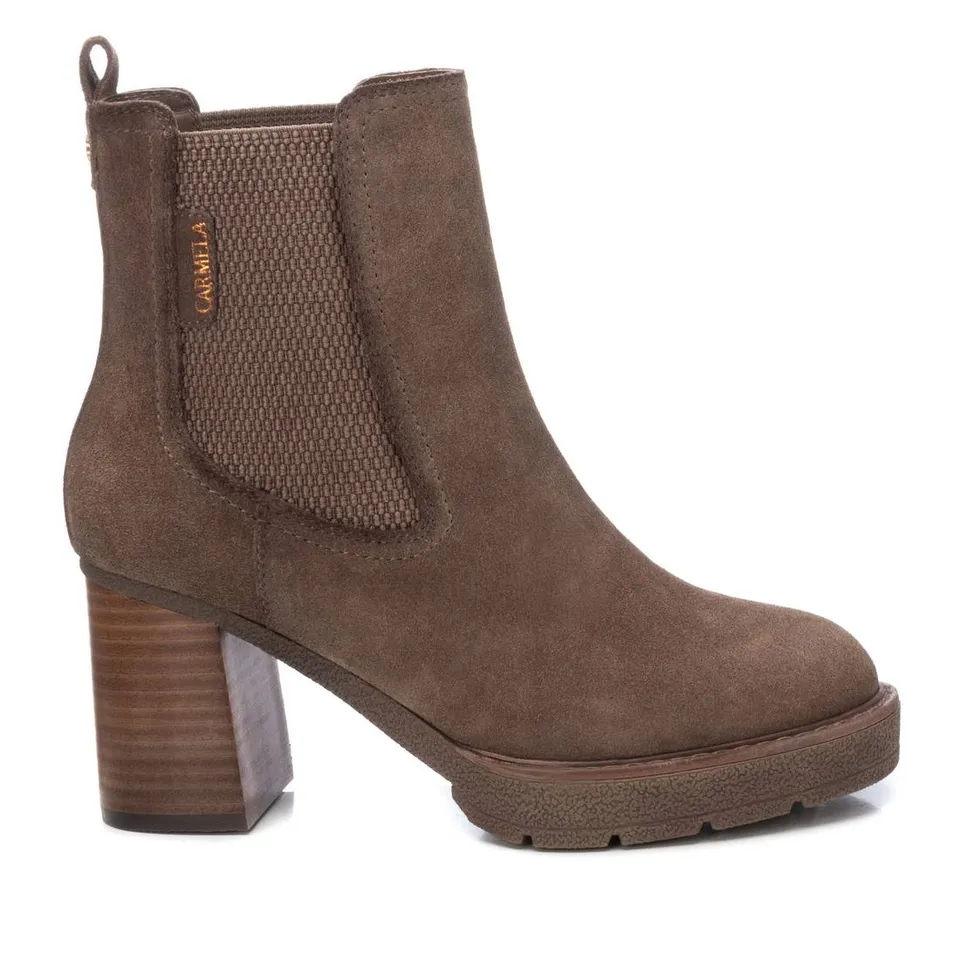 Carmela 16185603 bottines chelsea femme daim marron