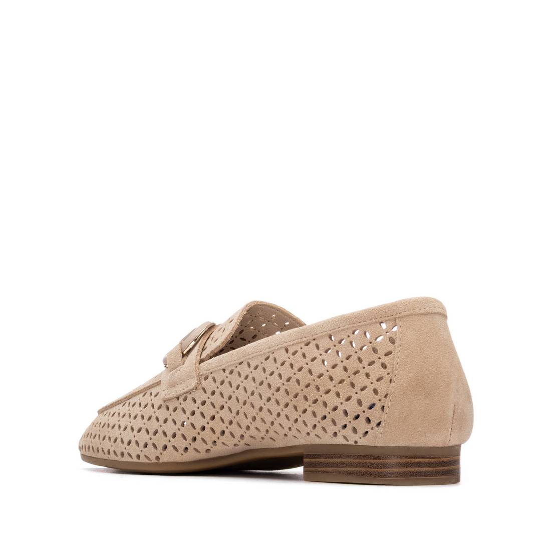 Carmela 16313703 mocassins cuir beige talon bas