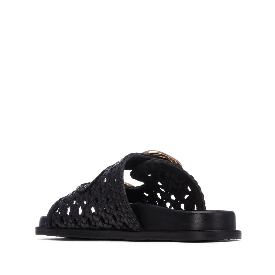 Carmela 16305801 sandales femme noir cuir picot