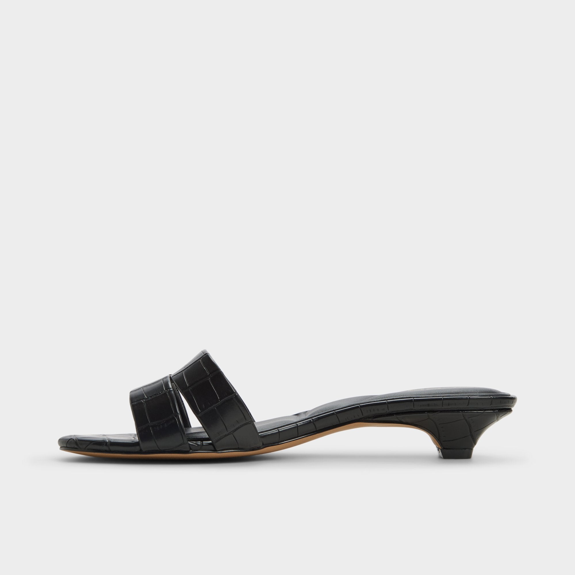 ALDO Scarletta mules croco vernies petit talon