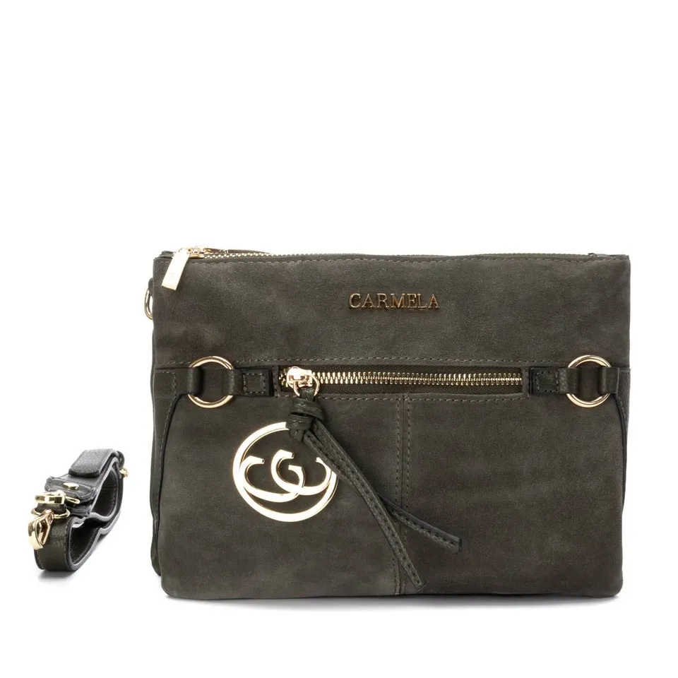 Carmela 18617402 sac bandoulière cuir kaki 23 cm
