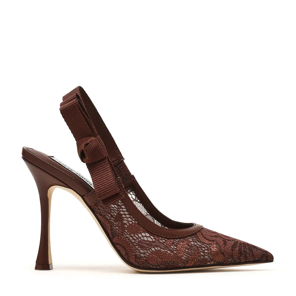 Steve Madden Brylie-L escarpins dentelle marron talon 10 cm