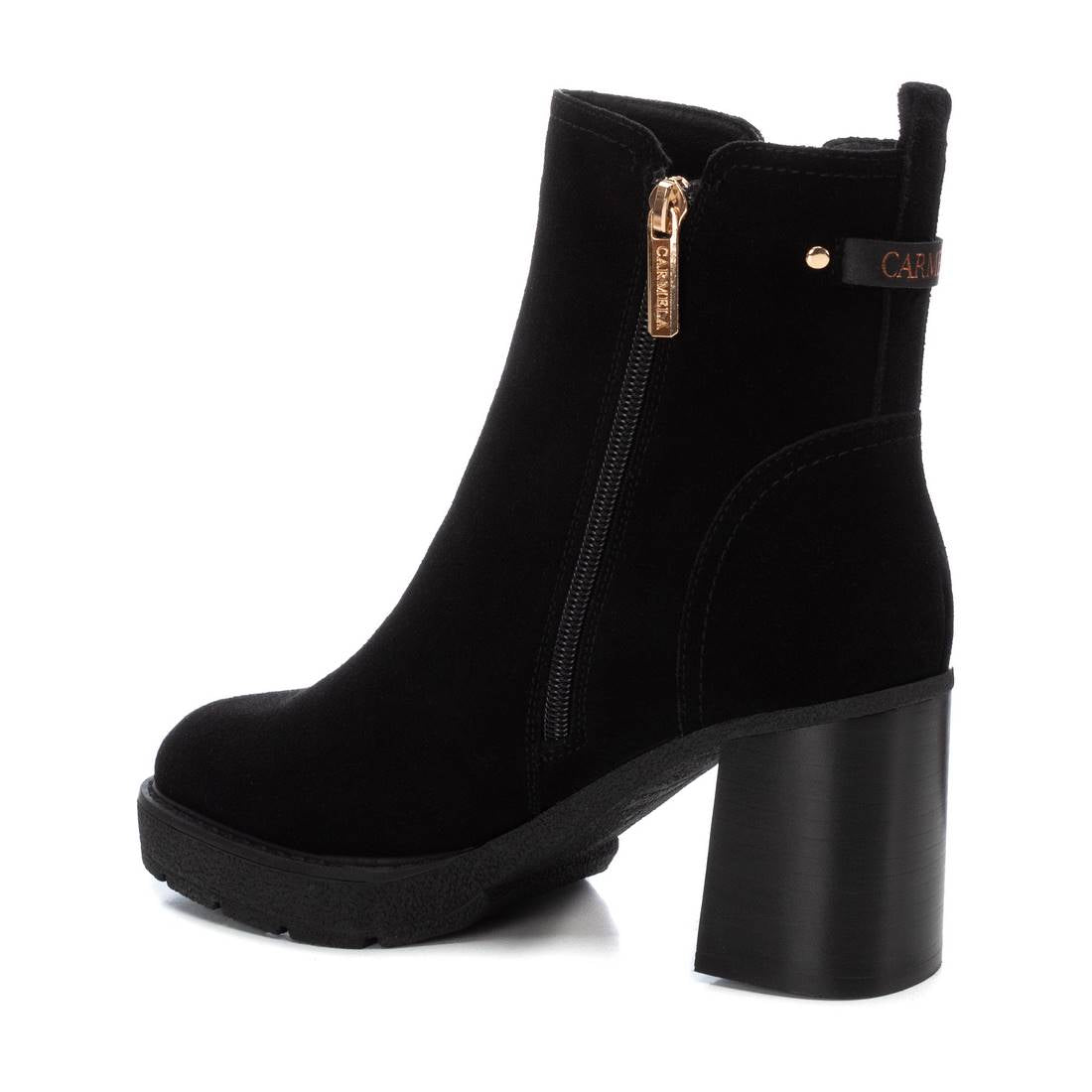 Carmela 16185801 bottines femme cuir noir talon 8 cm