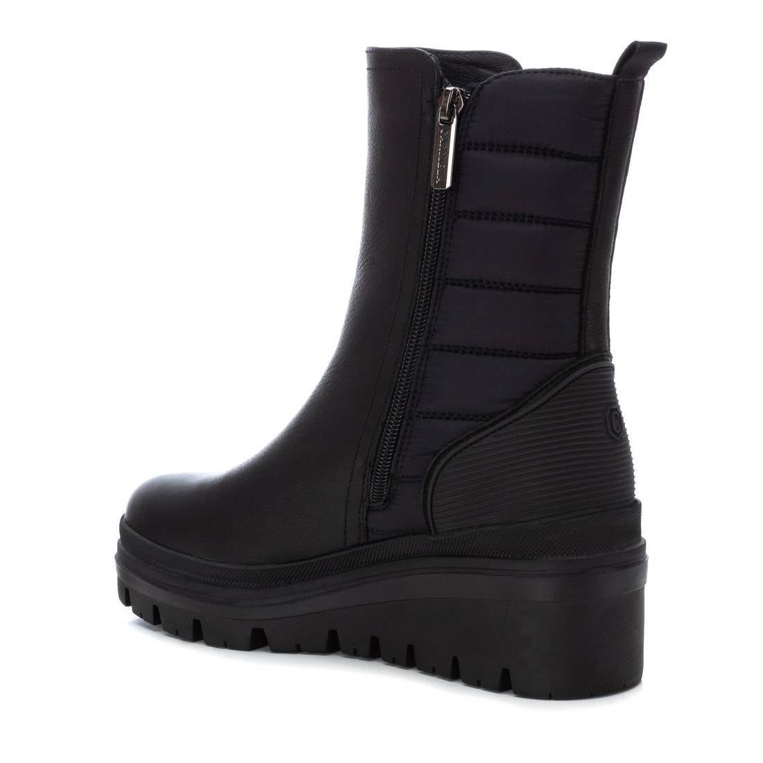 Carmela 16031101 bottine motarde femme noir cuir plate