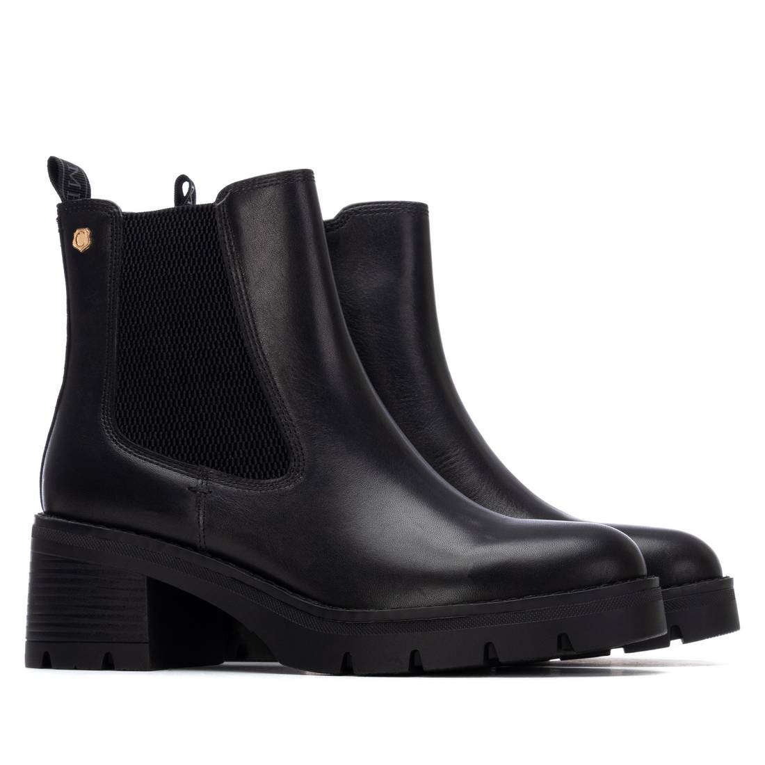 Carmela 16257302 bottine femme noir cuir chelsea