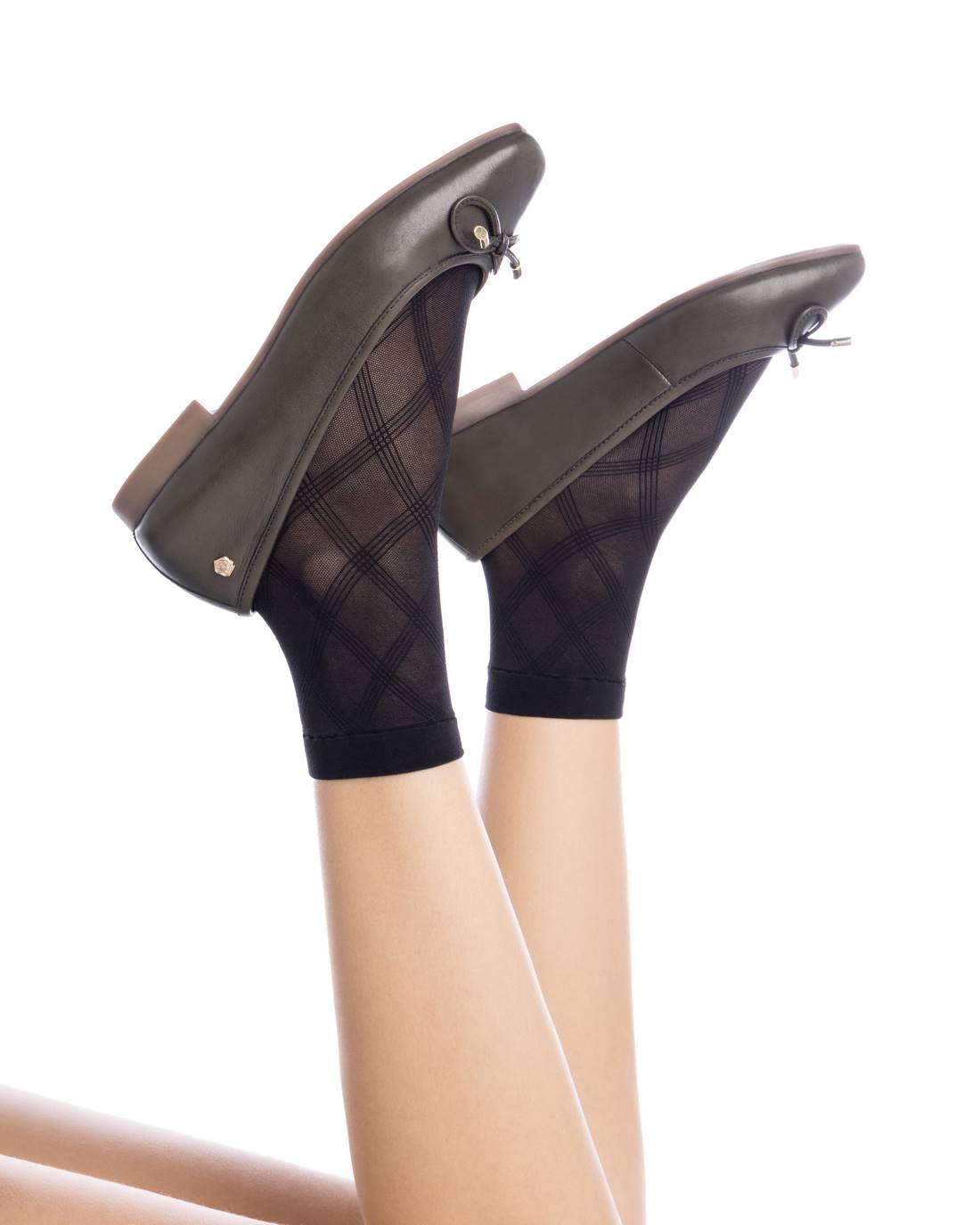 Carmela 16179106 ballerine cuir vert talon plat
