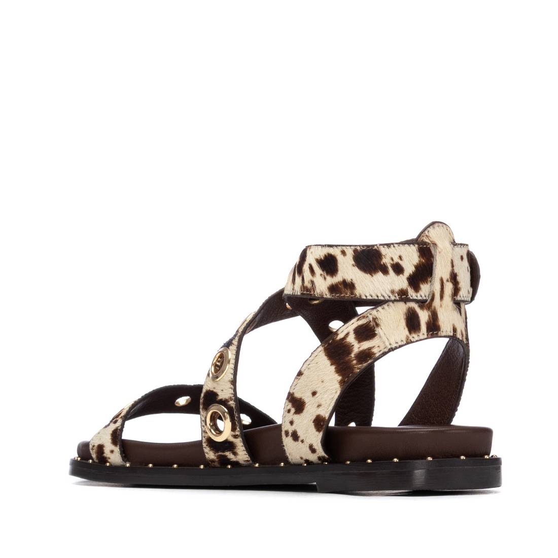 Carmela 16238907 sandales cuir femme imprimé plat