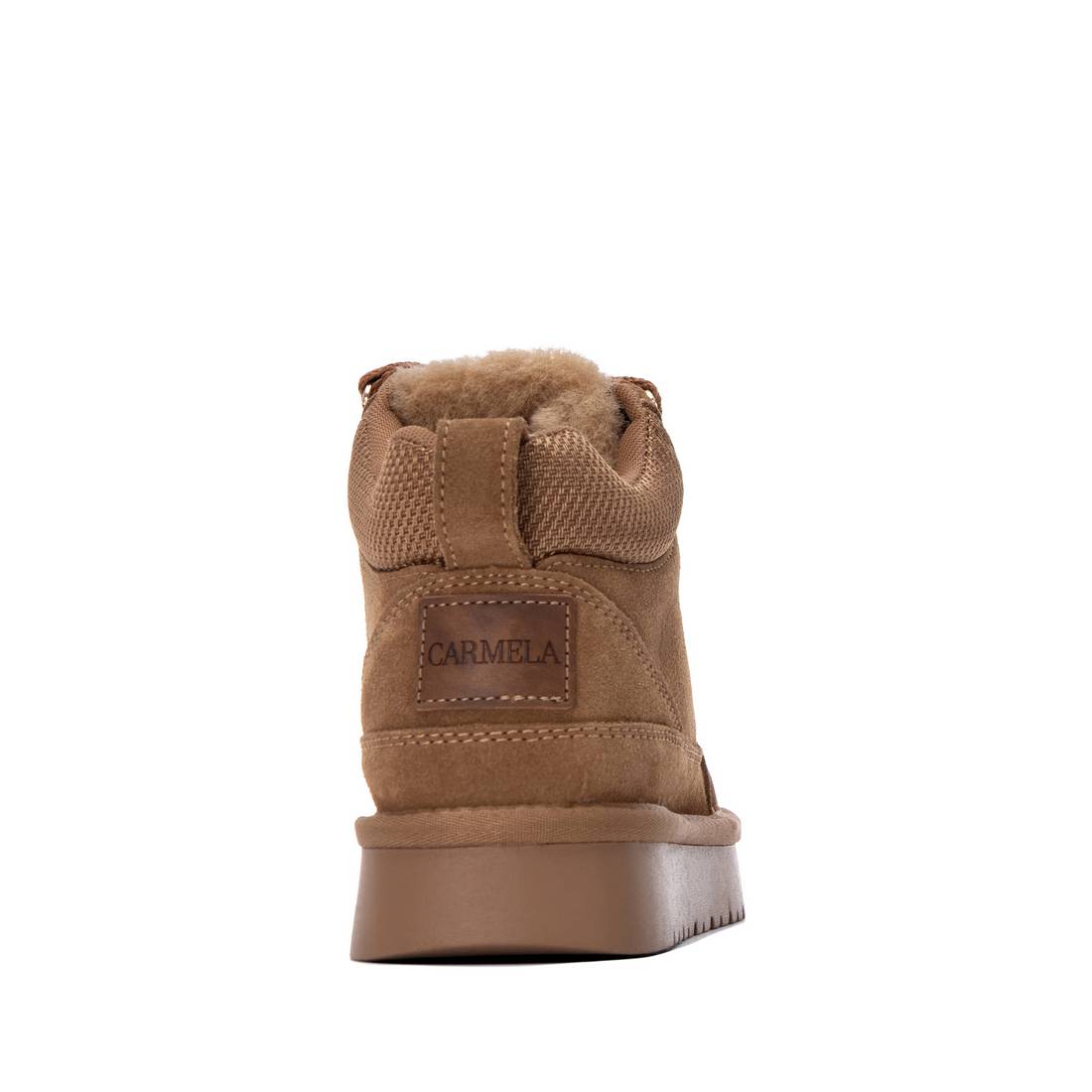 Carmela 16419301 bottines cuir camel plates