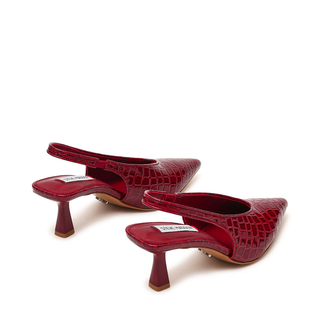 Steve Madden Alari escarpins rouge croco talon 5 cm