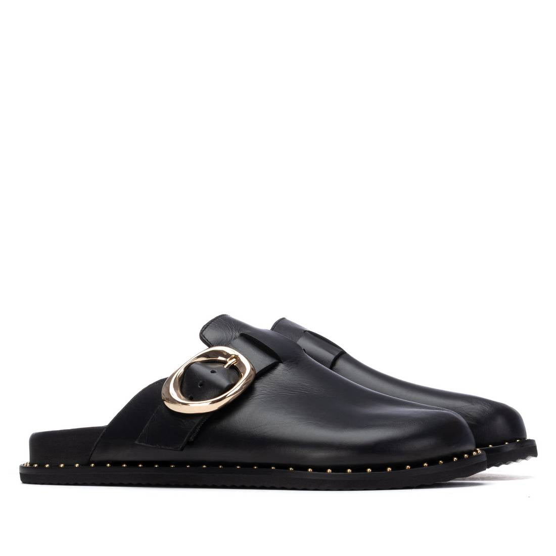 Carmela 16327801 sabots femme noir cuir clouté