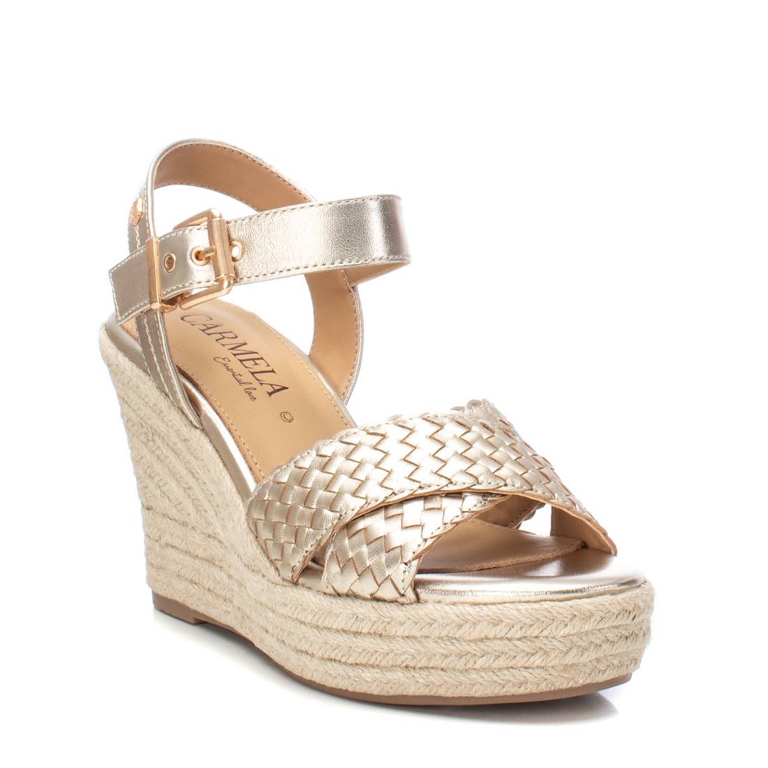 Carmela 161623 16162301 sandale cuir doré compensée