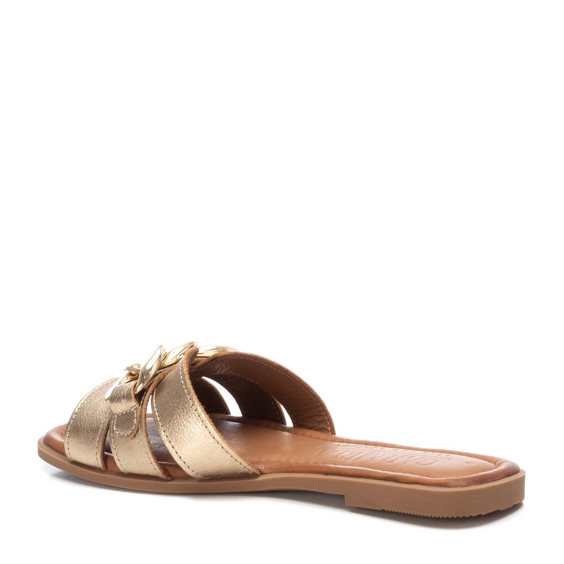 Carmela 16054309 sandale femme doré cuir chaîne plate