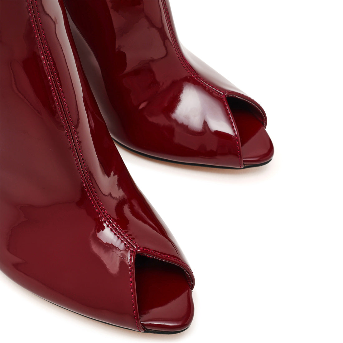 Steve Madden Alarm bottines bordeaux verni talon 10 cm