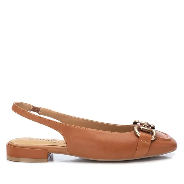 Carmela 16150001 ballerine cuir marron détalonée