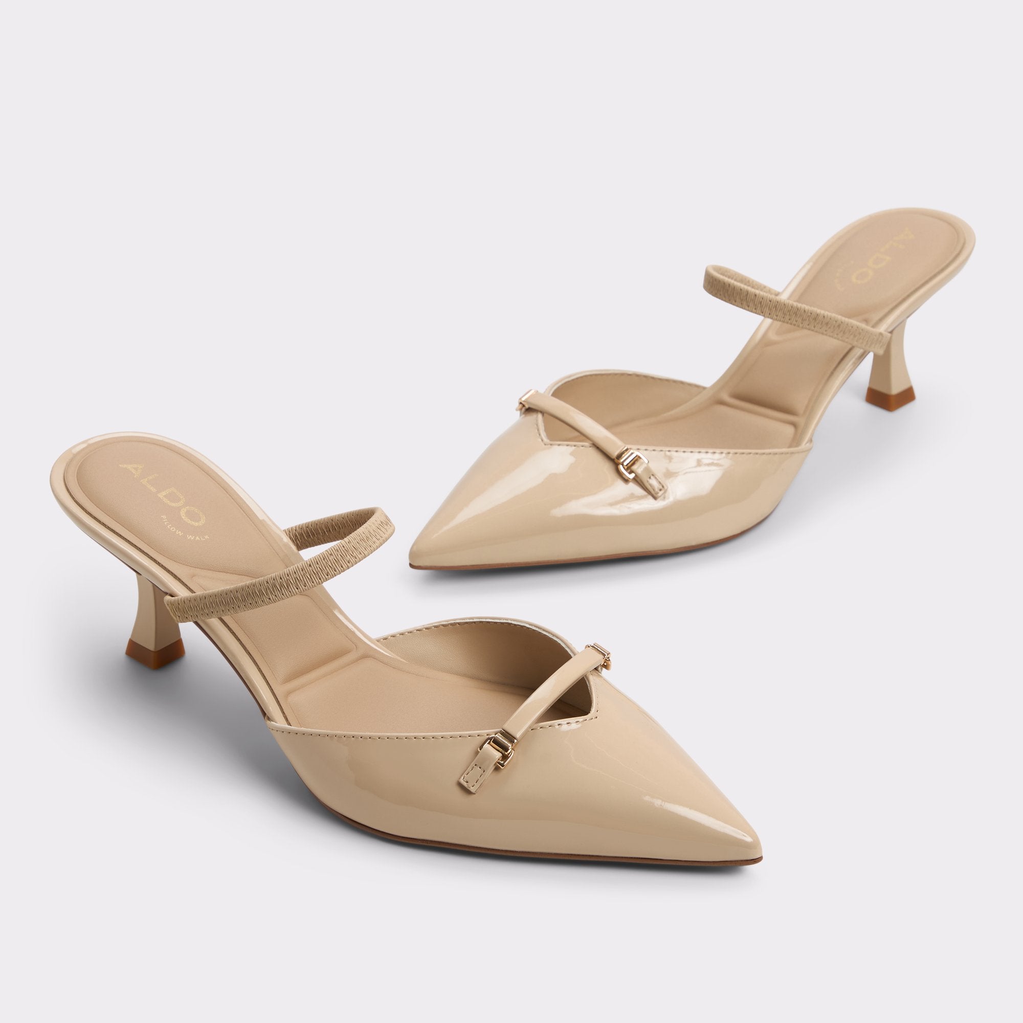 Aldo Nailah escarpins kitten heel beige femme