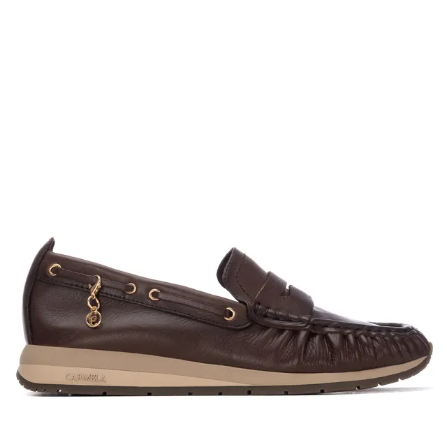 Carmela 16423502 mocassin cuir marron plat