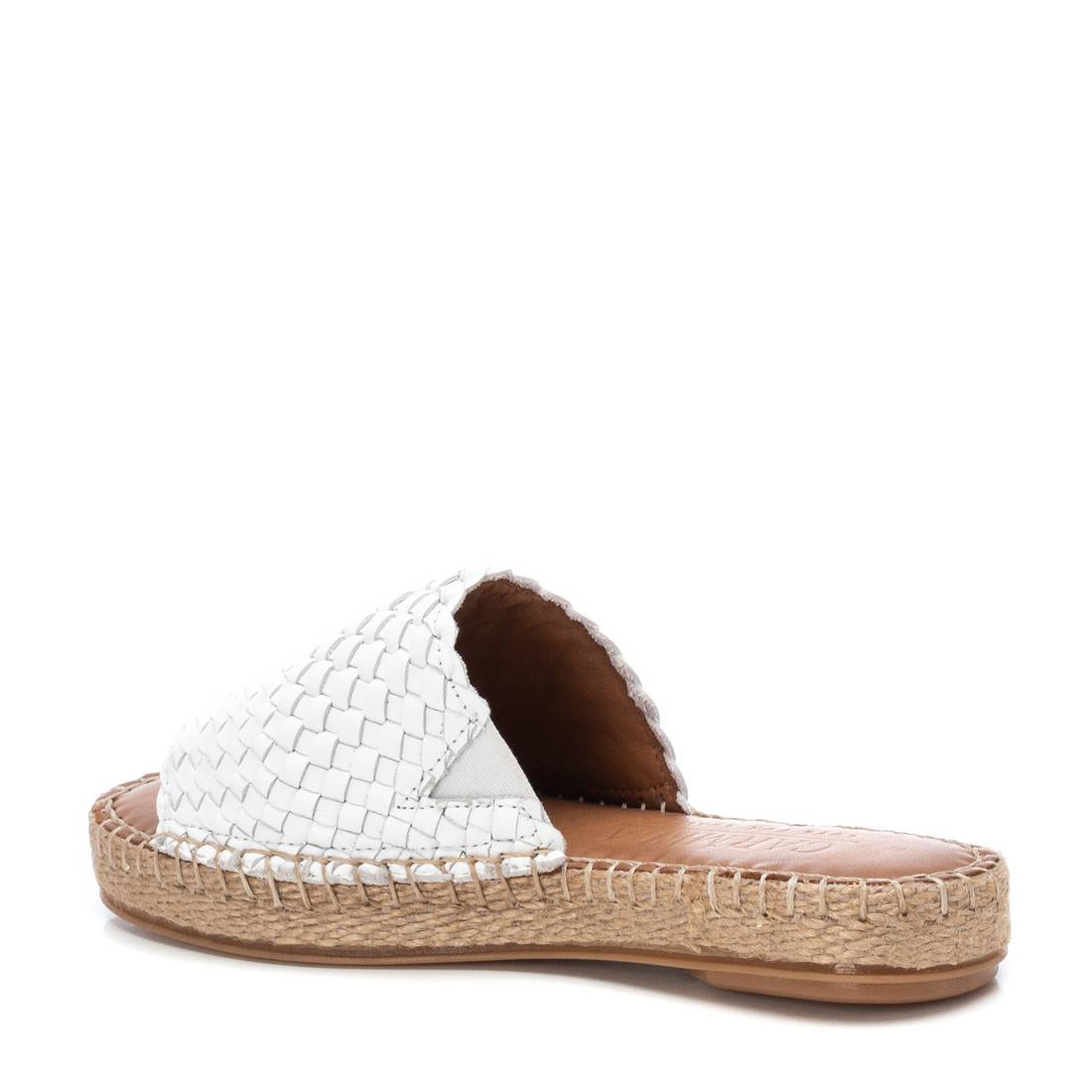 Carmela 16048704 sandales cuir blanc tressé espadrille