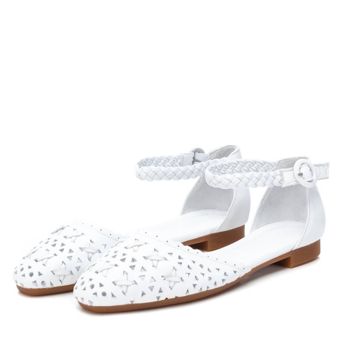 Carmela 16067101 ballerines cuir blanc ajouré