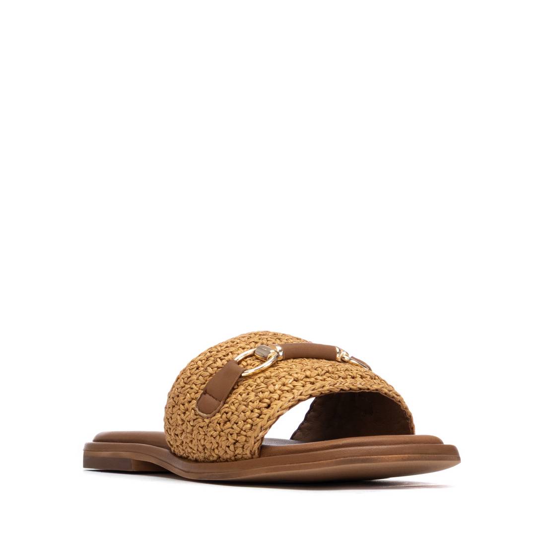Carmela 16328801 sandales femme camel plat rafia